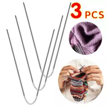 3 шт. круговые вязальные спицы, металлический трос, набор круговых вязальных спиц, вязание для младенцев, рукава, носки, аксессуары 3.5mm