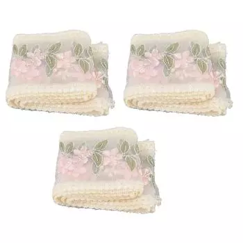 3 шт. кружевной ленты 3,54 дюйма 2 ярда цветочный узор кружевная отделка для поделок изготовление повязок на голову свадебный декор