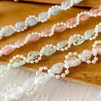 3 шт. кружевные платья ручной работы, ленты, аксессуары для одежды, шторы, декор, жемчужная цепочка, тюль, бисерная ткань, отделка, сделай сам, шитье