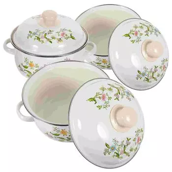 3 шт. кухонная утварь кастрюли эмалированная кастрюля для супа маленькая с ручкой молочная плита антипригарная кастрюля для соуса сверху