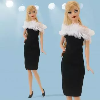 3 шт. Кукольная одежда, нарядная коллекция, подарки на день рождения для девочек, 30 см, куклы, забавная игра, сказка, показы мод, печать, платья для кукол 1 Set