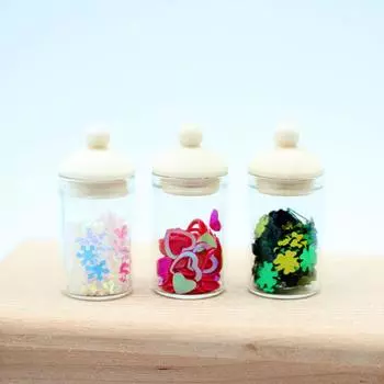 3 шт. кукольный домик имитация рождественская пробка стеклянная банка фестиваль украшения мини модель игровые игрушки жизненная сцена модель аксессуары реквизит