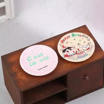 3 шт. кукольный домик мини мультяшные тарелки посуда модель кукольный домик имитация кухонное украшение кукольный домик аксессуары ролевые игры игрушка