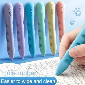 3 шт. ластик с очень большими отверстиями, легко протирается для учащихся начальной школы, детская ручка без окалины, как креативный ластик для карандашей