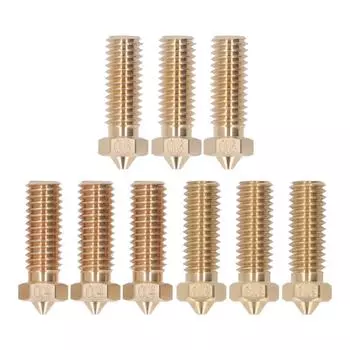 3 шт., латунное сопло для 3D-принтера, 3 отверстия, высокое расходное сопло для печати Hotend, для нити 1,75 мм 0.4mm