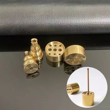 3 шт., латунный держатель для ароматических палочек, мини-конусная горелка для благовоний, пеплоуловитель для дома и офиса, украшение для рабочего стола, металлическое ремесло, праздничный подарок A