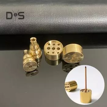 3 шт., латунный держатель для ароматических палочек, мини-конусная горелка для благовоний, пеплоуловитель для дома и офиса, украшение для рабочего стола, металлическое ремесло, праздничный подарок A