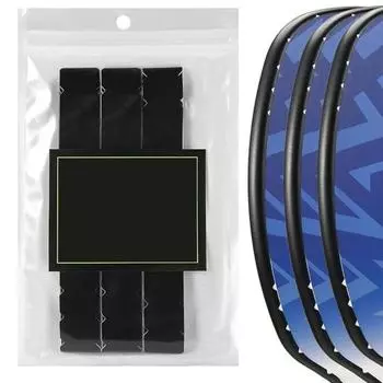 3 шт. лента для кромки весла для пиклбола, без складок, ракетка для пиклбола, изогнутый край, защита от царапин, аксессуары для пиклбола S чёрный