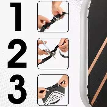 3 шт. лента для кромки весла для пиклбола, без складок, ракетка для пиклбола, изогнутый край, защита от царапин, аксессуары для пиклбола S чёрный