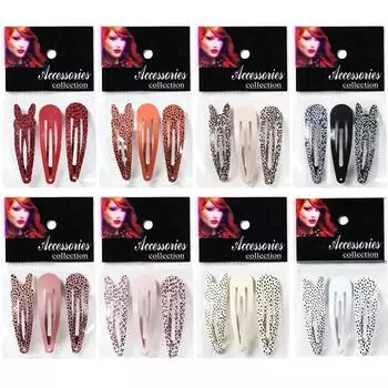 3 шт. леопардовые металлические маленькие боковые заколки для волос, простые винтажные заколки для волос, BB-заколки, аксессуары для прически, универсальные заколки для волос