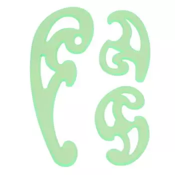 3 шт. линейка кривая многоцелевая гибкая пластиковая форма облака французская линейка кривая чертеж шаблон