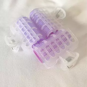 3 шт./лот, 2 размера, бигуди, фиолетовые, портативные, пластиковые, для фиксации, DIY, ролик для укладки, бигуди, косметический инструмент для женщин 3pcs 6x3 cm розовый