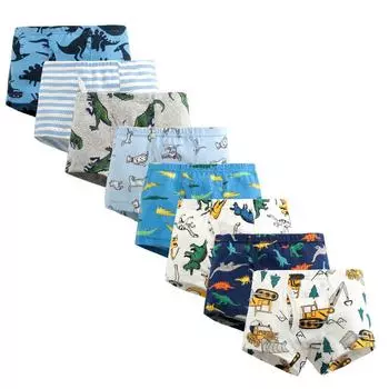 3 шт./лот, боксеры для мальчиков, модное мультяшное мягкое хлопковое нижнее белье для детей 2-4years жёлтый