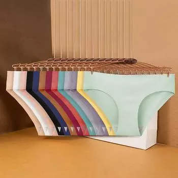 3 шт./лот, M-3XL, большие размеры, однотонные бесшовные трусики, женские прозрачные мягкие трусы с низкой талией, женское нижнее белье, комбинация L