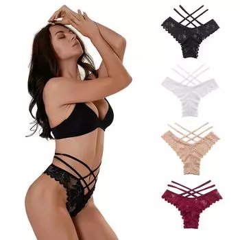 3 шт./лот, миниатюрные кружевные брюки, женское искушение, сексуальное нижнее белье для девочек, футболки, прозрачные сетчатые стринги с двойной перекладиной, стринги с низкой талией S