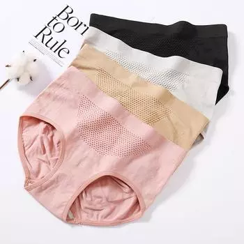 3 шт./лот минималистское нижнее белье для женщин бесшовные трусики средней талии однотонные дышащие из чистого хлопка с треугольным промежностным швом M серый