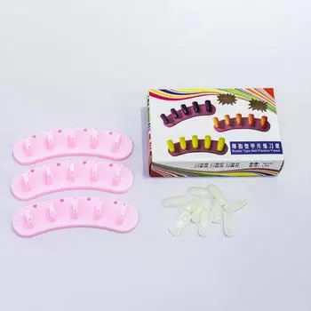 3 шт. лот накладные ногти для практики дизайна ногтей стенд инструмент и 10 шт. накладные ногти маникюрный набор инструментов для дизайна ногтей чёрный