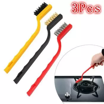3 шт./лот, проволочная щетка для чистки газовой плиты, кухонные инструменты, щетка из металлического волокна, сильная дезактивация