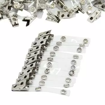 3 шт./лот, прозрачные зажимы из ПВХ с двойными отверстиями для держателя бейджа, зажим для рабочих карт, зажим для сертификата для персонала, продавца