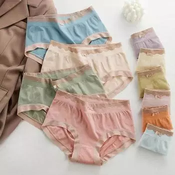 3 шт./лот шелковое увлажняющее нижнее белье для девочек бесшовное среднеталиевое чистое хлопковое промежностное удобное дышащее треугольное белье M