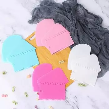 3 шт./лот скребок для крема, разглаживатель, сделай сам, украшение торта, помадка, формочки для теста, кухонные скребки, лопатки для выпечки, инструменты розовый