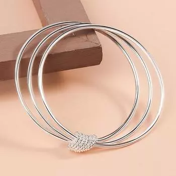 3 шт./лот, стерлингового серебра 925 пробы, круглый браслет и браслет для женщин, элегантная свадебная вечеринка, ювелирные изделия на день рождения, подарок Pulseras Sl0406