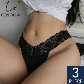3 шт./лот, женские сексуальные кружевные стринги, женские трусики, хлопковые бесшовные трусики с промежностью, удобные дышащие стринги, нижнее белье S