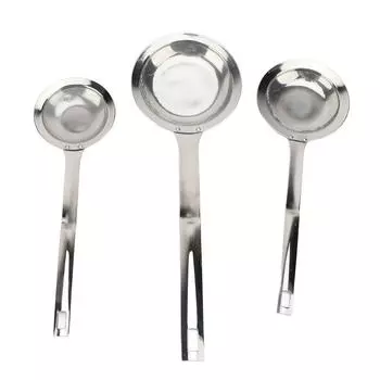 3 шт. Ложки для шумовки 304 из нержавеющей стали с мелкой сеткой, фильтры для пенопласта, масляные фильтры для разделения