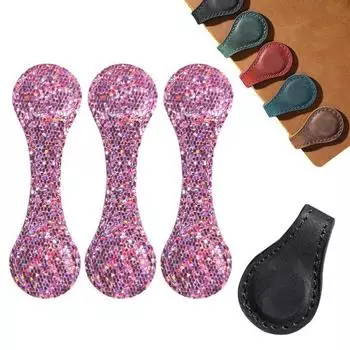 3 шт. Магнитная закладка из искусственной кожи в винтажном стиле, компактный размер, сменные закладки, аксессуар для чтения для студентов