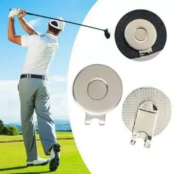 3 шт. магнитные зажимы для шляпы для гольфа, нержавеющие, устойчивые к коррозии портативные зажимы из никелированного сплава, металлические маркеры для мячей для гольфа 3pcs