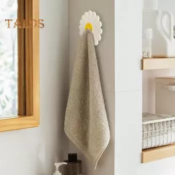 3 шт. магнитных крючков для полотенец, экономящих место, простая установка, креативные настенные крючки в форме лепестков, вешалки для полотенец разноцветный