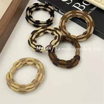 3 шт. Майяра, высокая эластичность, прочная толстая резинка, модная студенческая повязка для волос для девочек, ручная плетеная повязка на голову