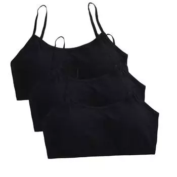 3 шт. Маленькие бюстгальтеры для девочек-подростков, нижнее белье для маленьких детей, беспроводное однотонное нижнее белье для девочек-студенток, детский спортивный тренировочный бюстгальтер, жилет One Size белый