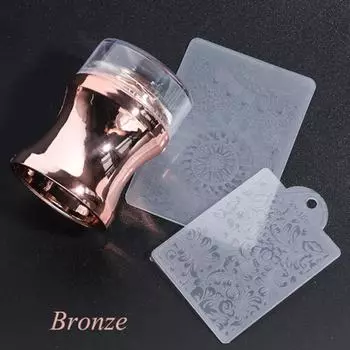 3 шт. маникюрная печать, силиконовая печатная головка, уплотнительная головка, прозрачный скребок Modelo Seal One Size хаки