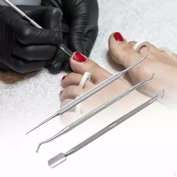 3 шт. маникюрных инструментов многофункциональный очиститель ногтей для ногтей на ногах и руках