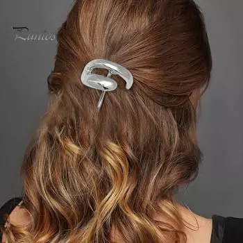 3 шт. манжеты для волос для женщин и девочек, длинные заколки для волос, нескользящие, простые в использовании, декоративные заколки для волос, аксессуары для волос E серебряный
