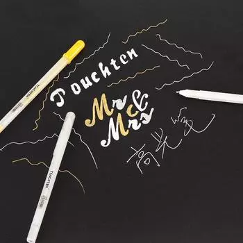 3 шт. маркер-маркер золото серебро белый цвет маркер лайнер кисть для рисования живопись аниме дизайн искусство черный альбом водонепроницаемый A6393