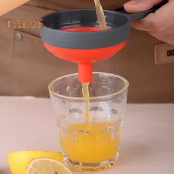 3 шт. масляная воронка, подвесное отверстие, дизайн, раздача, силиконовые прочные складные кухонные воронки для передачи еды, товары для дома красный