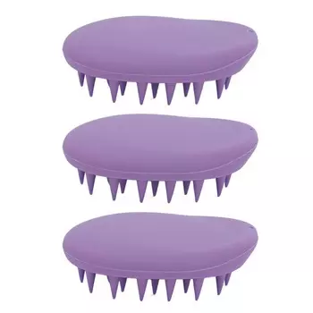 3 шт., массажер для кожи головы, щетка для шампуня, мягкий силиконовый удобный скребок для снятия усталости, скруббер для кожи головы