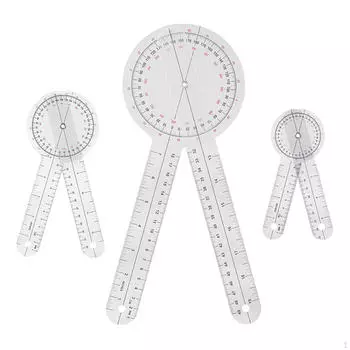 3 шт. Медицинская линейка для измерения угла позвоночника, износостойкая, профессиональная ортопедическая гониометрическая измерительная линейка