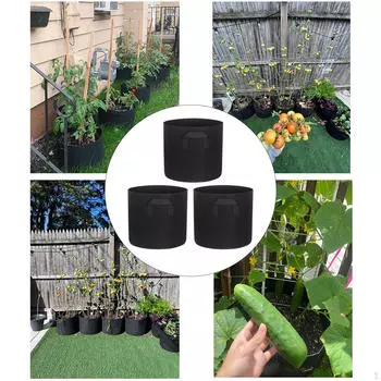 3 шт. мешки для выращивания, мешки для посадки, кашпо для выращивания растений, горшки для садовой теплицы 15 Gallon 45cmx35cm