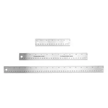 3 шт. линейка из металла с пробковой основой, нескользящая, прямая, измерительный прибор, линейки из нержавеющей стали с