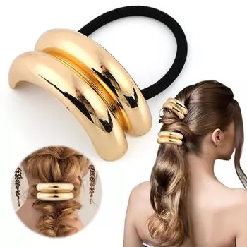 3 шт. металлическая резинка для волос геометрический головной убор простой манжета для волос обертывание для женщин девочек