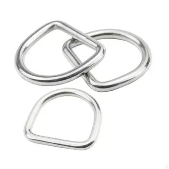 3 шт. Металлические D-образные кольца, прочные, полукруглые, застежки для сумок, ремни для гамака 7mmx52mmx46mm