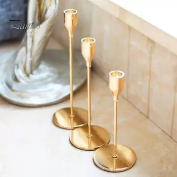3 шт. металлический конический подсвечник сверхмощный гальваника свадебный фестиваль вечеринка обеденный стол высокий столб свеча подсвечник центральное украшение белый
