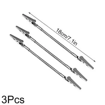 3 шт. Металлический зажим для москитной спирали с двумя головками, гибкий регулируемый 360°, зажим-крокодил, держатель, портативный зажим для москитной спирали 18cm