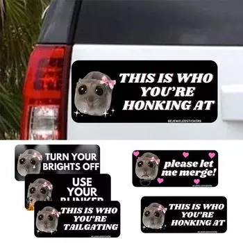 3 шт. Милая наклейка с грустным хомяком, наклейка на машину для хорошего водителя, новая наклейка с грустным хомяком для водителя, самоклеящаяся водонепроницаемая обучающая наклейка
