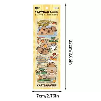 3 шт. милые наклейки с изображением капибары из мультфильма, креативные кавайные детские наклейки для украшения, наклейки для телефона, ноутбука, холодильника, подарки для детей as the picture