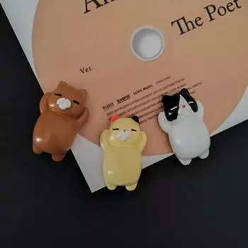 3 шт. Милые питомцы Мелкие животные Кошки Магниты на холодильник 3D Кот Питомцы Магниты на холодильник Po Сообщение Декоративные