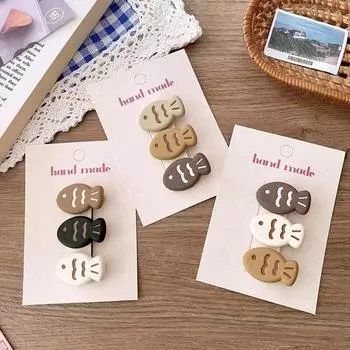 3 шт., милые заколки для волос с рыбками, детские заколки в корейском стиле, милые Y2k для девочек, красочные мини-заколки для волос, аксессуары для волос, оптовая продажа